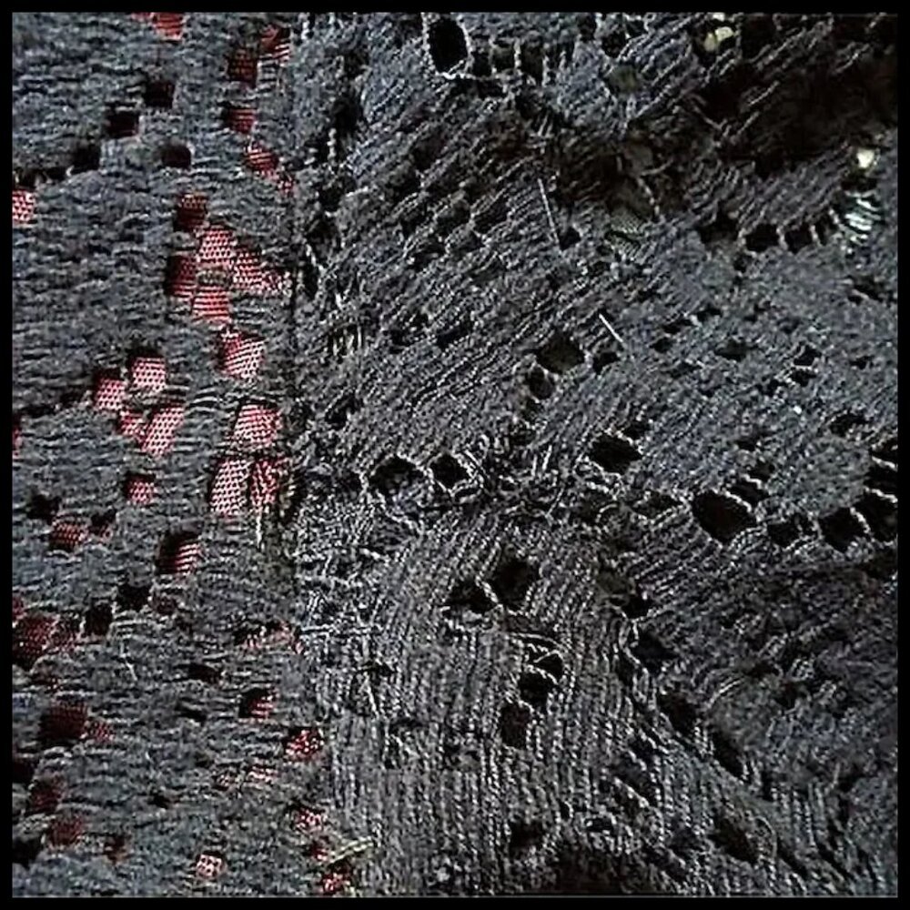 Vintage Little Black Lace Sheath Long Sleeve Cocktail Dress ~ VFG ~OOAK - Picture 6 of 13